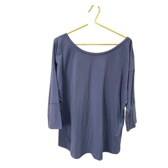 Columbia Blue Scoop Front V‑Back Top Soft Stretch Size XL Excellent - Picture 3 of 8